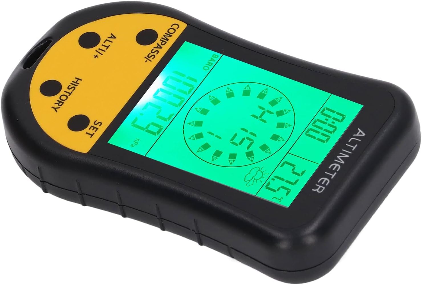 8 in 1 Digital Altimeter Multifunction Barometer Thermometer Weather Sensor with Scratch ABS and Backlight for Outdoor Activities
