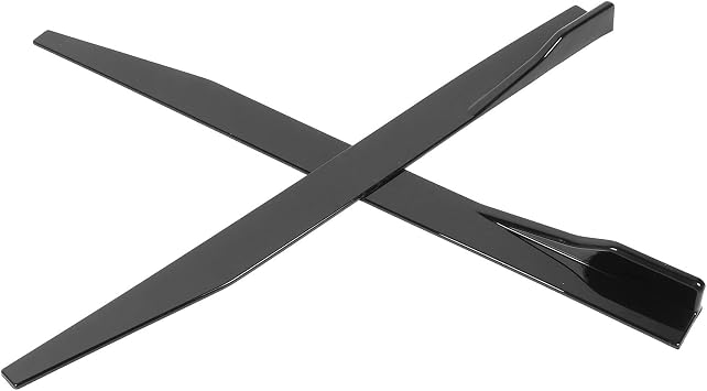 Universal Car Side Skirts, 2pcs Car Side Skirt Splitter Lip Winglet Diffuser 120cm / 47.2in Glossy Black