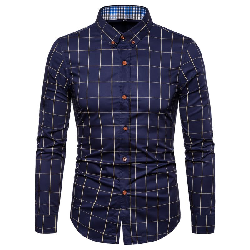 Chemise de travail à manches longues pour le bureau en coton slim