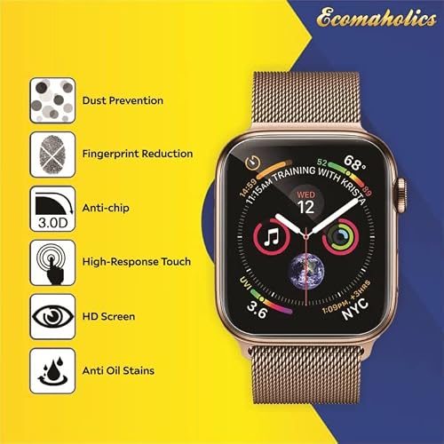 Ecomaholics (Upgraded 6 Pack Compatible With Apple Watch 40Mm Series Se/Apple Watch Series 7/8 41Mm Screen Protector, Anti Scratch, Self Healing, Bubble Free Soft Hd Clear Tpu Flexible Film #TOP3