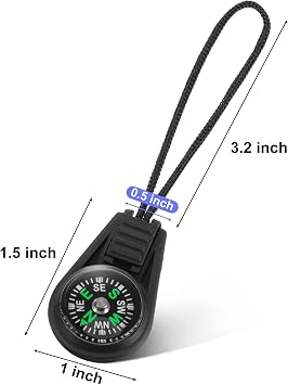 Kanayu 300 Pcs Mini Survival Compass Outdoor Camping for Kids Hiking Pocket Compass Liquid Filled Small Mini Compass Party Favor for Paracord Bracelet Necklace Key Chain