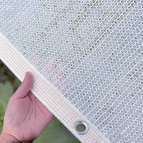 Bâche en maille durable blanche 3x6,1m filet ombrage plantes et serre - 2