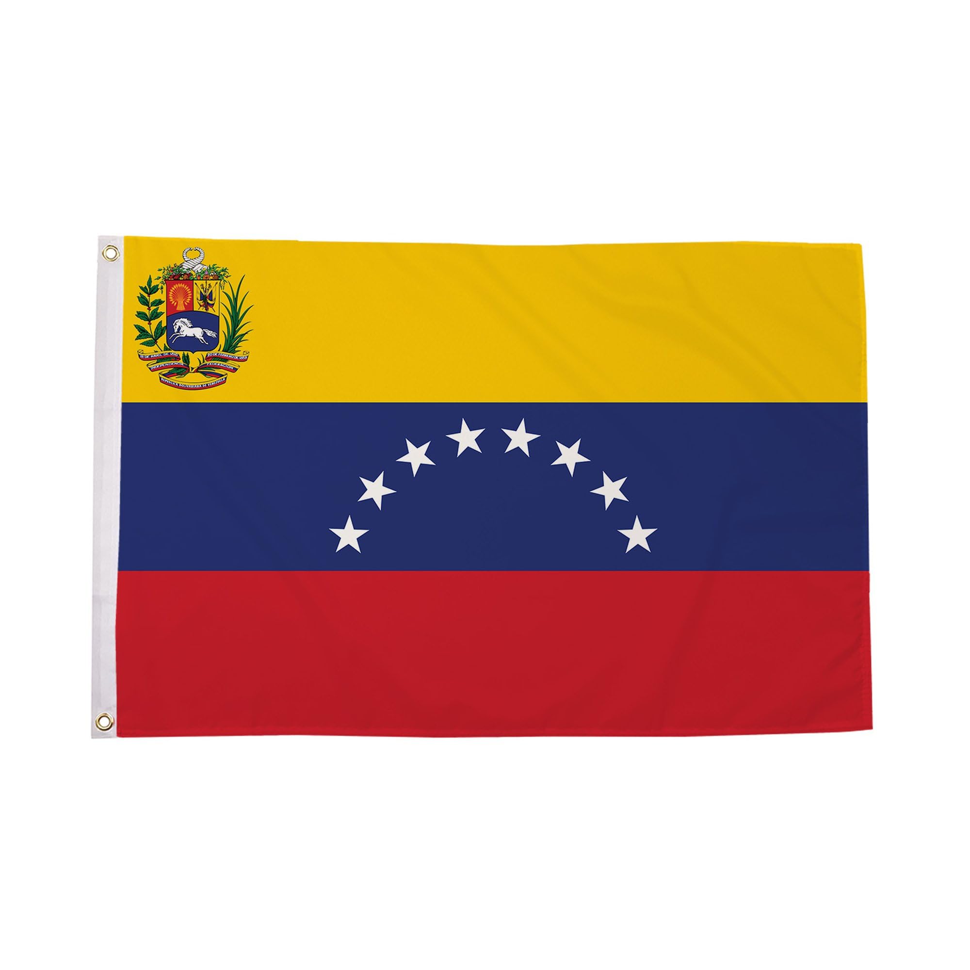 Flagtex Venezuela Flag Small 3ft x 2ft (90cm x 60cm) with Crest - Venezuelan National Banner Weather Resistant Polyester for Outdoor Display Garden Sports Celebrations — image 1
