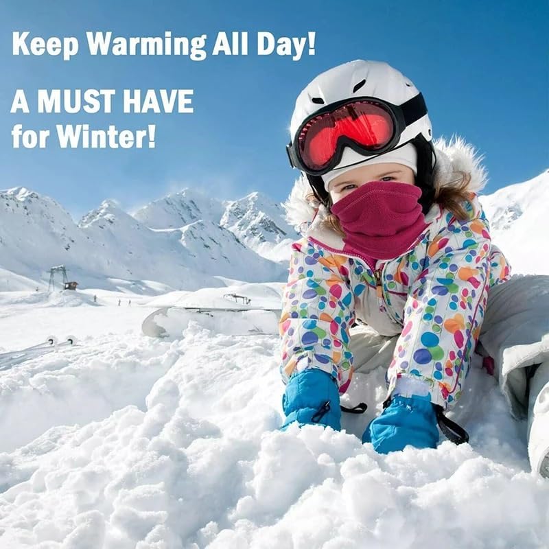 Kids winter polar fleece Warmer multifunctional Cover Adjustable drawstring neck cover winter warm ski neck cover
