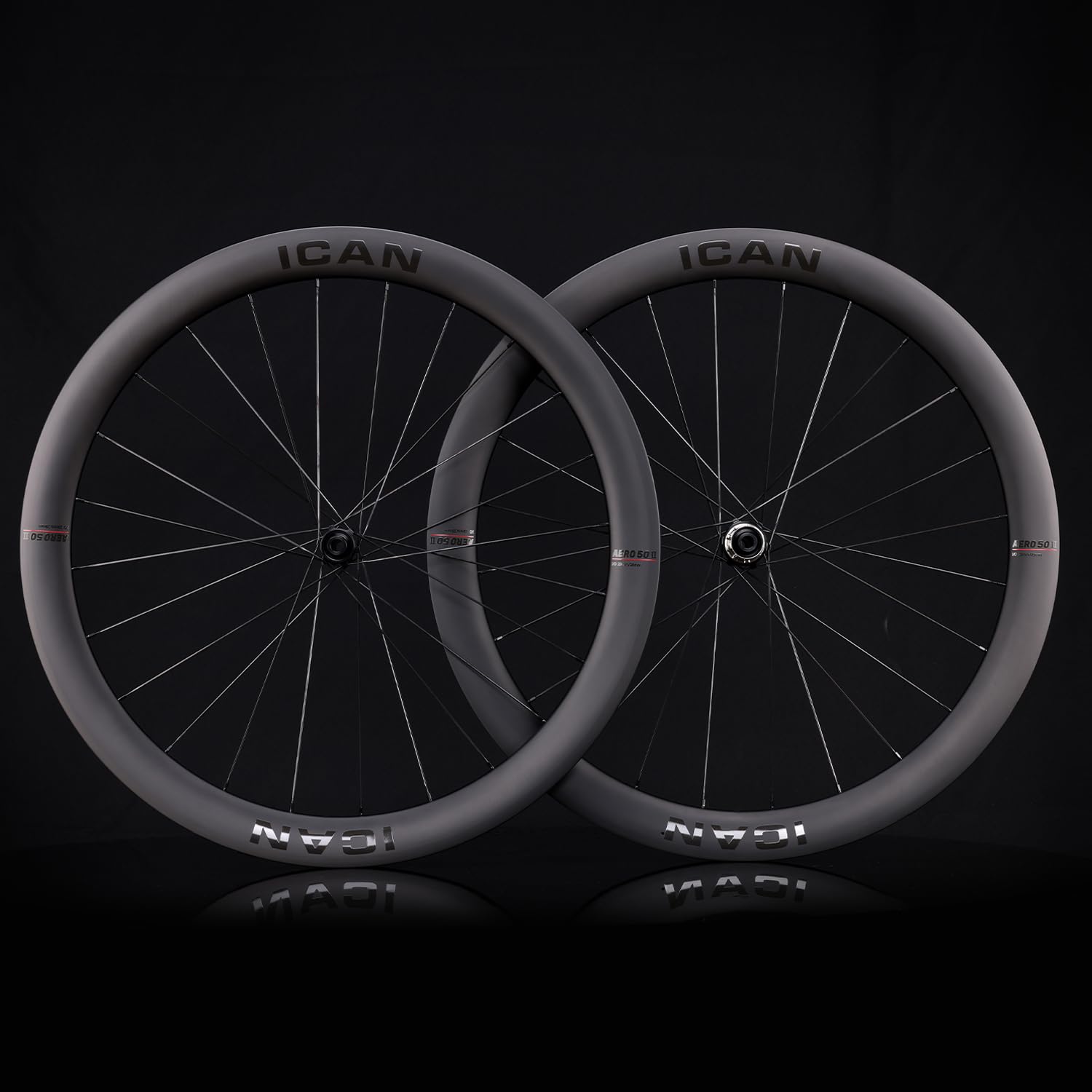Amazon | ICAN AERO Ⅱロードバイクホイール軽量カーボンリム700C