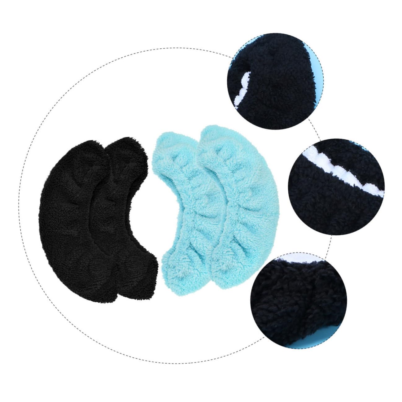 Coperture Elastiche in Poliestere Nero per Lame da Pattini da Ghiaccio, Protezione e Assorbimento umidità, per Pattinaggio su Ghiaccio Ragazzi M