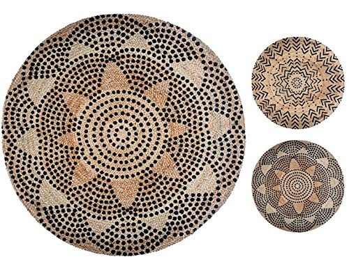 Atmosphera Alfombra Redonda Yute étnica con Dos diseños Surtidos Ø 