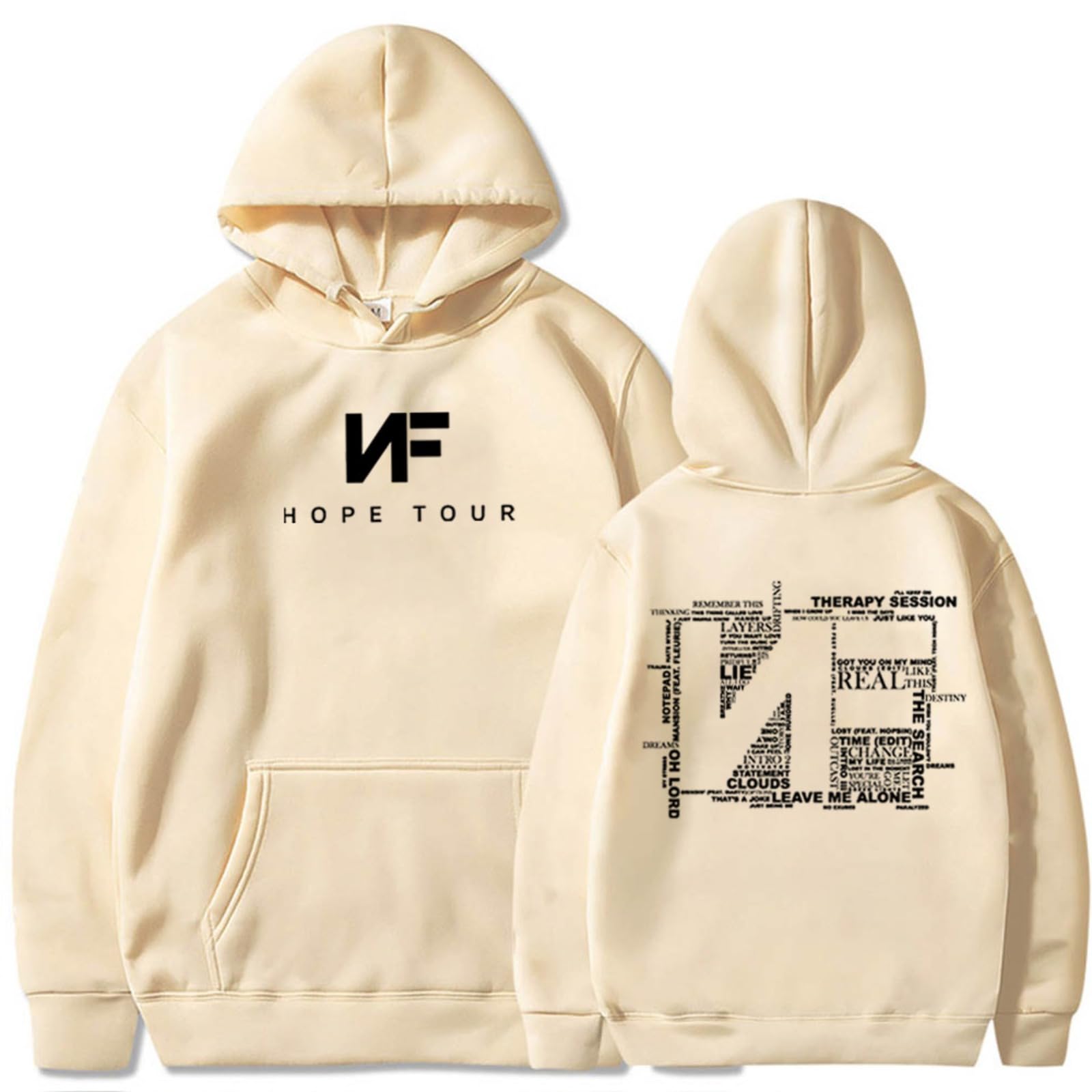 Cutte Unisex Khaki Nf Hope Music Fan Hoodie | Printed Long Sleeve Sweatshirt For Hip Hop Fans | Casual Pullover (,Xxl)