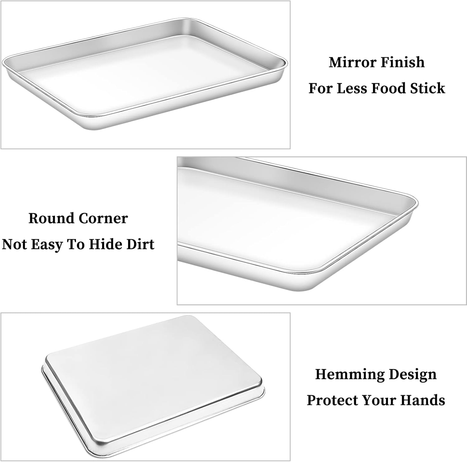 Stainless Steel 12" Baking Sheet with Cooling Rack Set