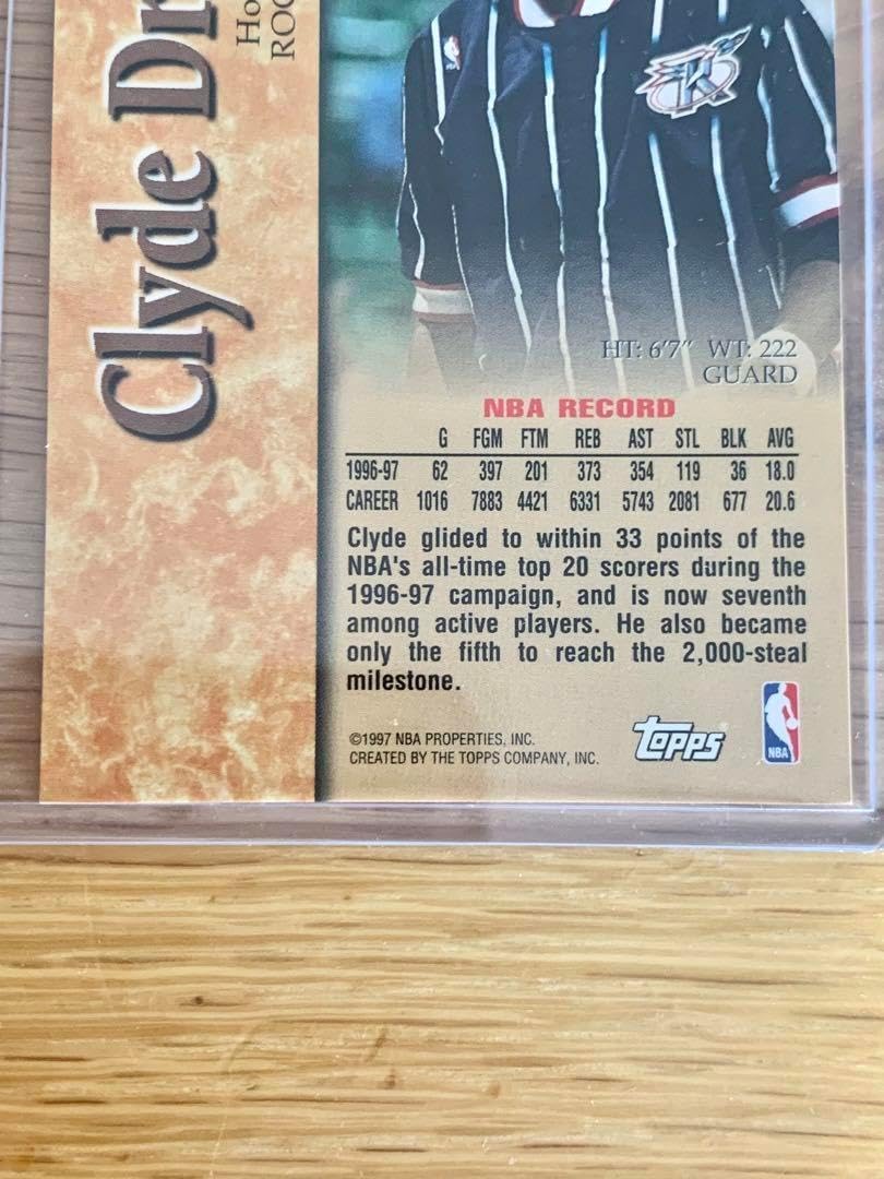 NBA HOUロケッツ クライドドレクスラー auto 直筆サイン入りカード 元