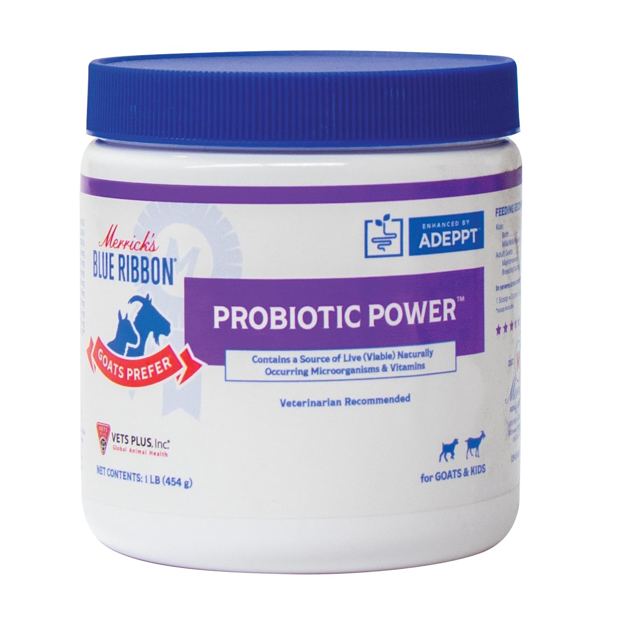 Blue Ribbon Goats Prefer Probiotic Power –Goat Probiotic - Vitamin Supplement for Stress Management & Gut Health – Suitable for All Ages
