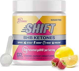 Real Ketones BHB Exogenous Ketones Energy Powder Sugar Free Electrolyte Powder with 4 Main Fasting Electrolytes & Hydrating Patented BHB Ketones for Energy & Focus (Raspberry Lemonade, 30 Servings)