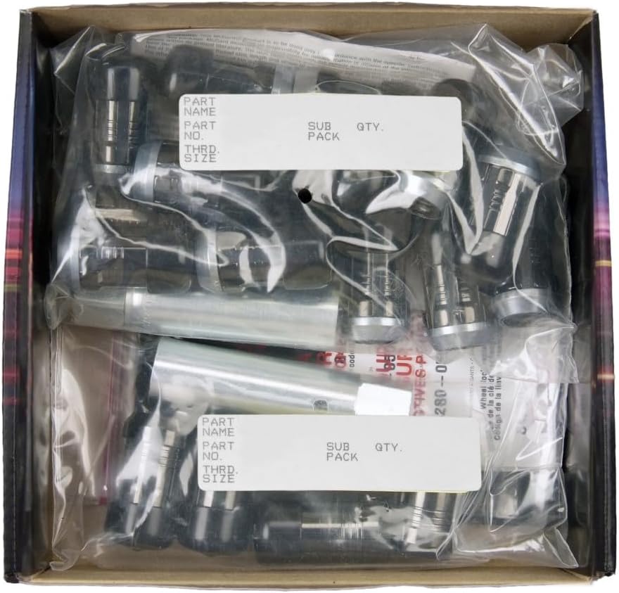 McGard For Jeep Liberty 2002-2012 Spline Drive Installation Kit | Set of 23 | Chrome | Black PVD | Cone Seat Nut | 13/16 Hex Size | With Wheel Locks | 1/2-20 Thread