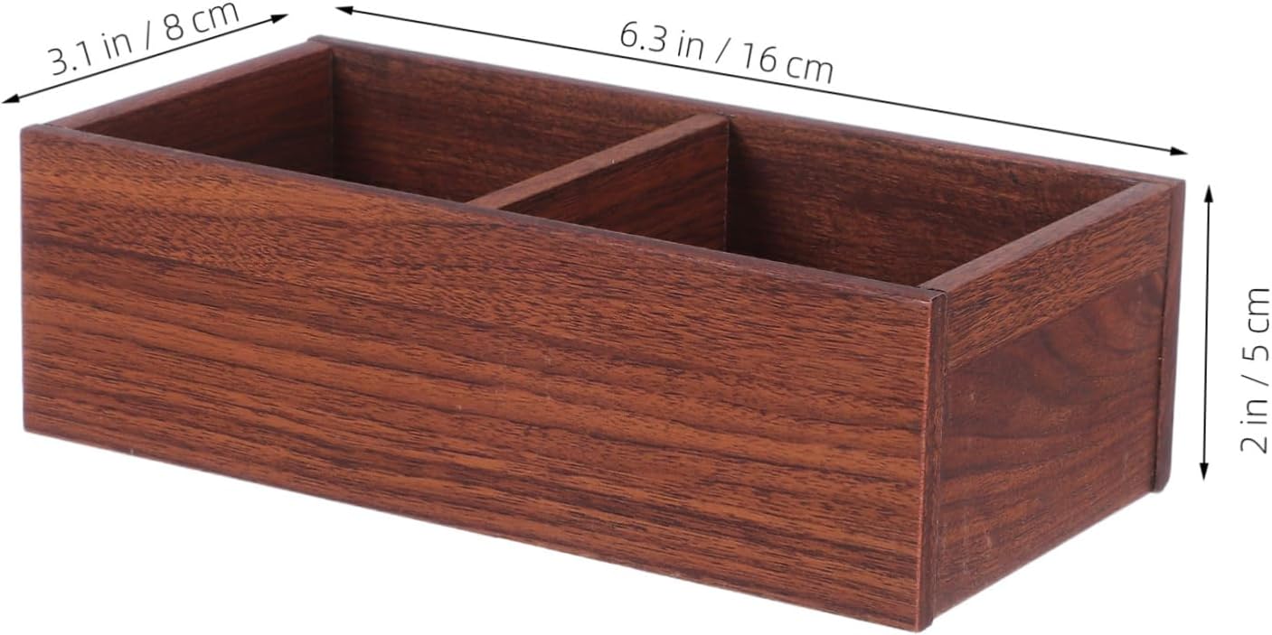 Wood Tea Bag Organizer Box, Large Capacity Sugar Packet Holder