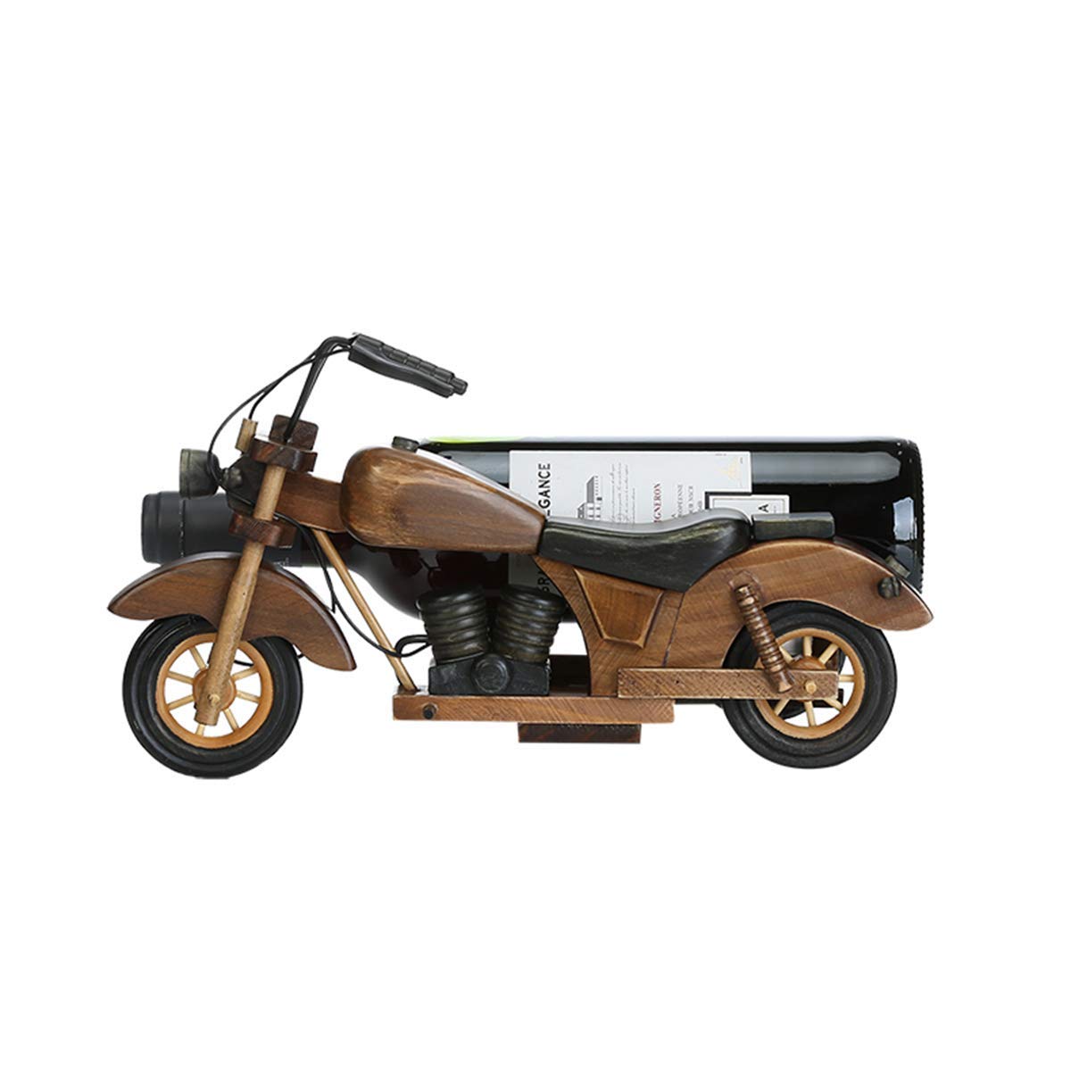 Casier à vin de comptoir en bois Dunki | Porte-bouteille moto design