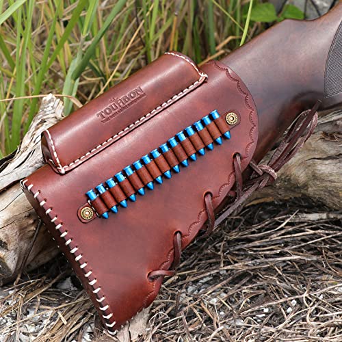 Tourbon Adjustable Gun Stock Cover 15 Round .22 Cartridge Holder Cheek Rest Pad #TOP7