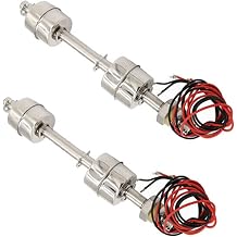 2Pcs Liquid Water Level Sensor Stainless Steel Double Ball Float Switch Tank Pool 2PCS 100mm