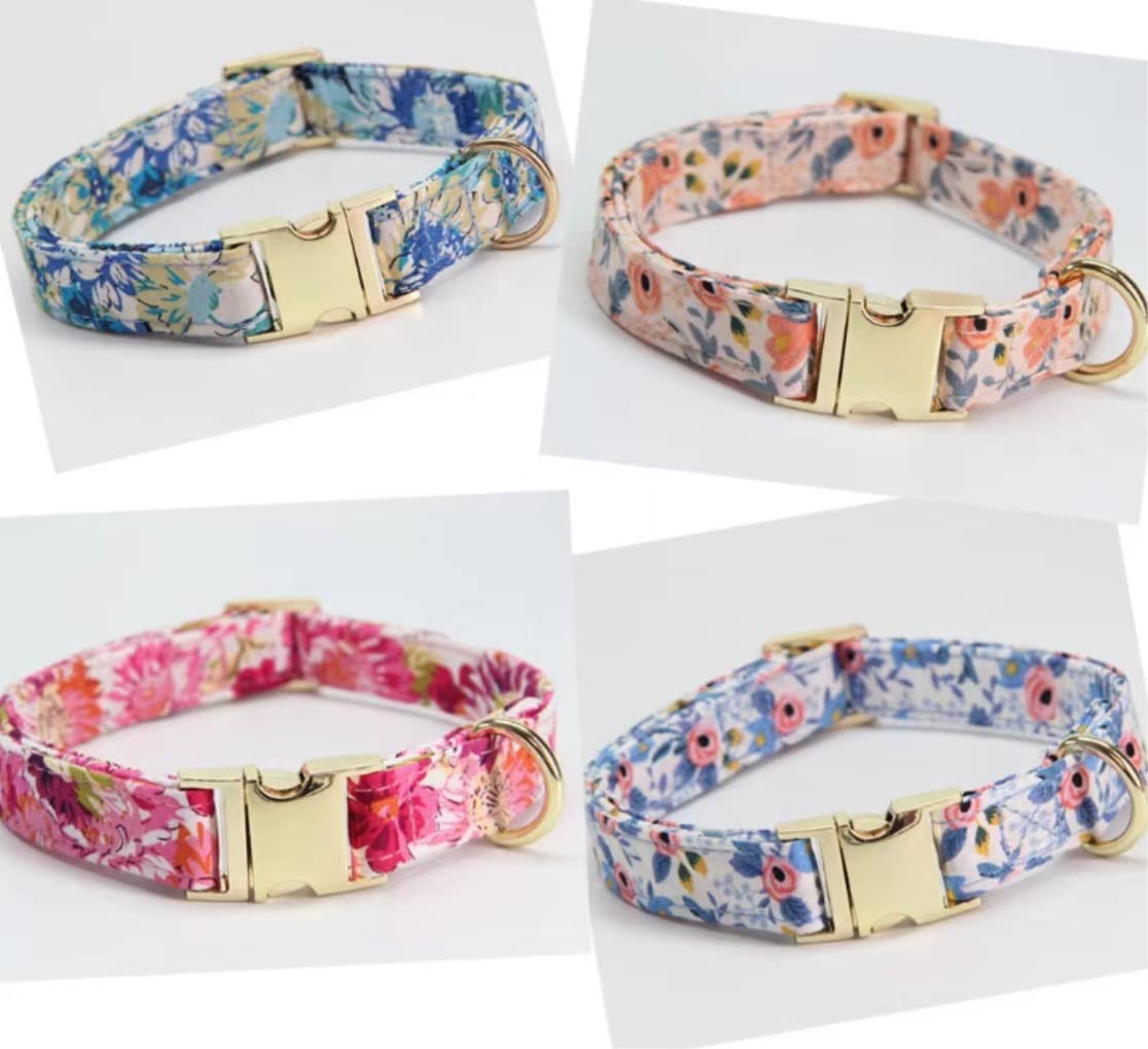 Correa Perro Correr Collar De Perro Nailon, Correa, Arnés, Bolsa para Caca, Conjunto Collares Impresos Ajustables, Arneses para Perros Antideslizantes Reforzada(A,19-28cm)