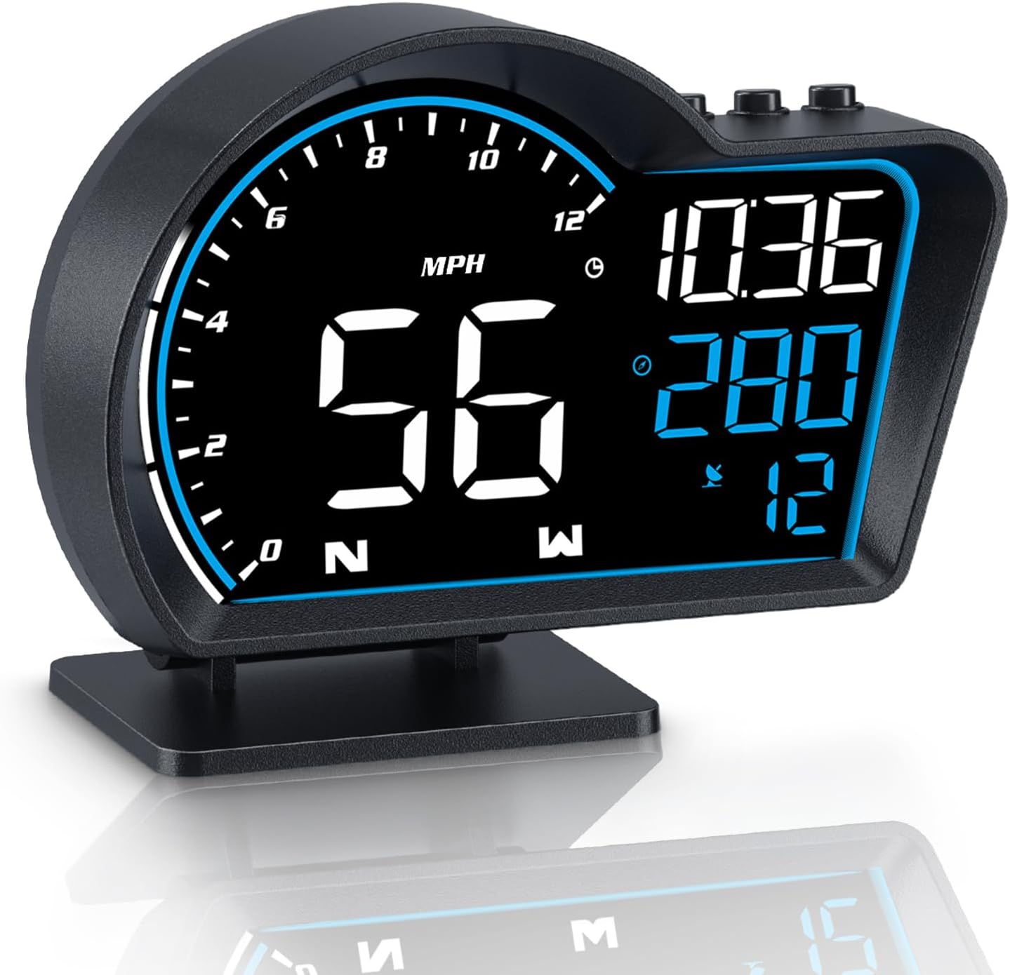 SinoTrack HUD Digital GPS Speedometer for Car Universal Heads Up Display Oversize Screen Large LCD MPH Speedometer Speed Fatigued Diving Alert Over-Speed Alarm Compass for All Vehicle