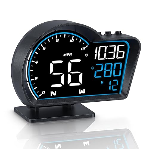 SinoTrack Pantalla HUD Digital GPS Velocímetro para Coche Universal Visualización de Cabeza Pantalla Grande LCD Velocímetro MPH Alerta de Fatiga de