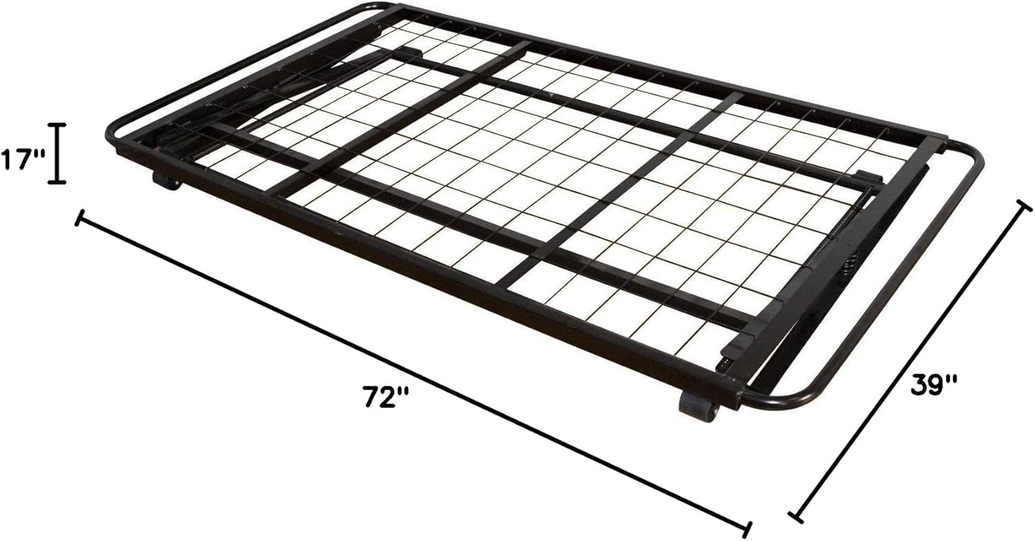 KB Designs – Twin Size Metal Pop up Trundle Bed Unit for Daybed, White
