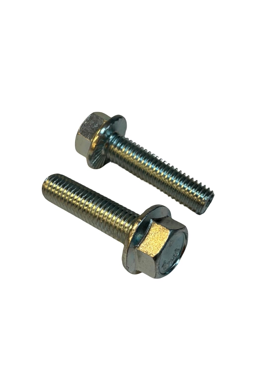 (25 Pieces) 1/2-13x2 Grade 5 Serrated Hex Flange Bolts Screws UNC Coarse Full Threads Zinc Clear Trivalent