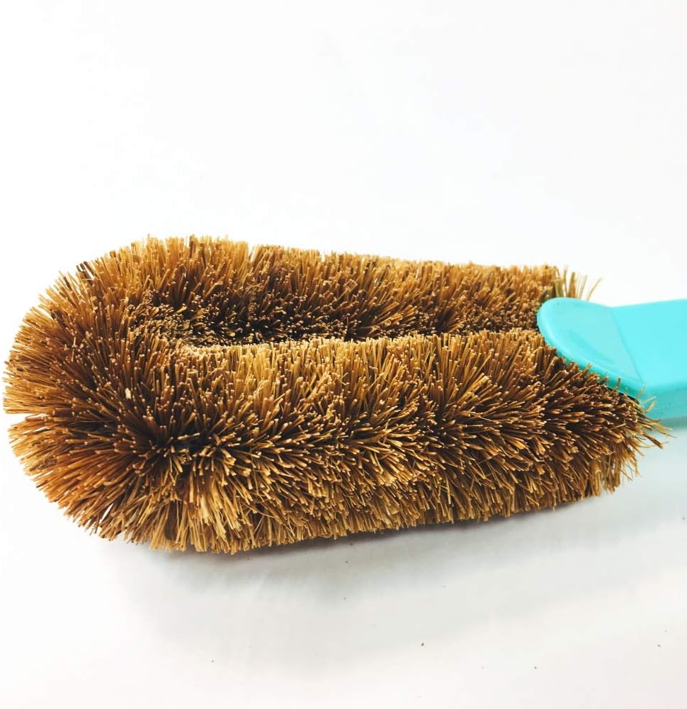 Okazaki Palm Shoes Brush - Kamenoko Tawashi Scrubber, 2 Count | Natural Fibers, Dirt Remover, Sneaker Wash