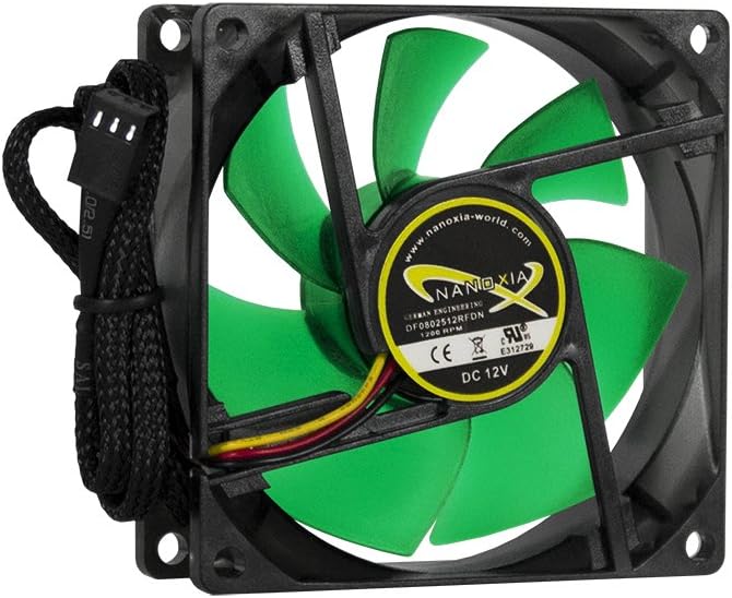 Nanoxia Deep Silence 80-1200, 80 x 80 x 25 mm, max. 1,200 rpm, max. 13.6 dBa, max. 26.8 m³/h, rubber licks, 3-pin molex, retail - Image 4