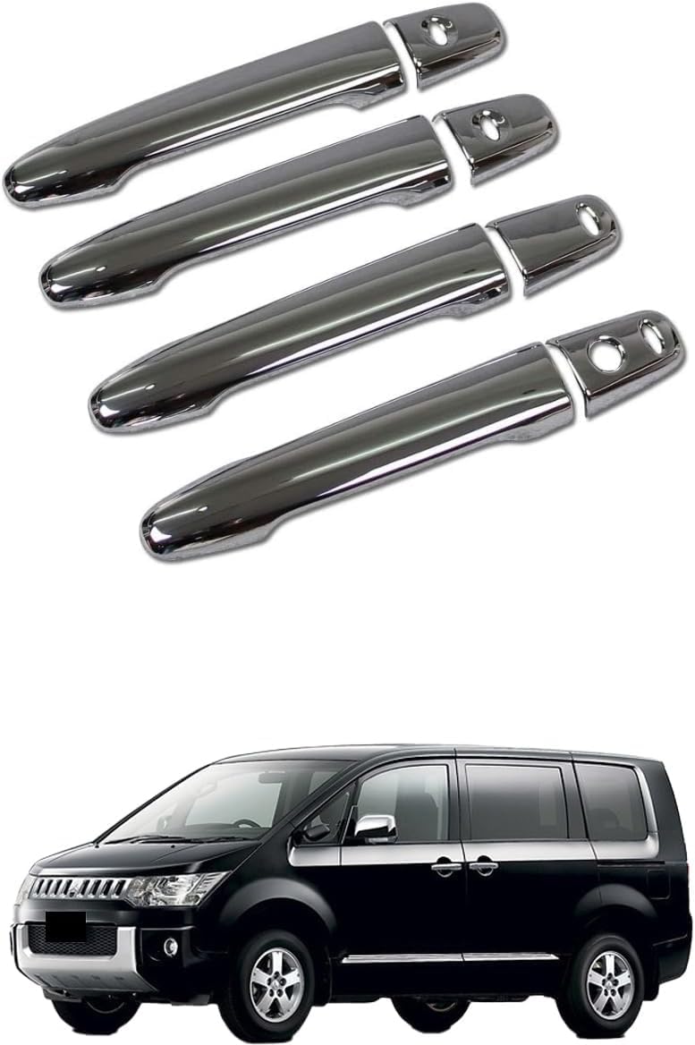 三菱デリカD5後期ドアハンドルカバー／ミラーカバー2点セット本物