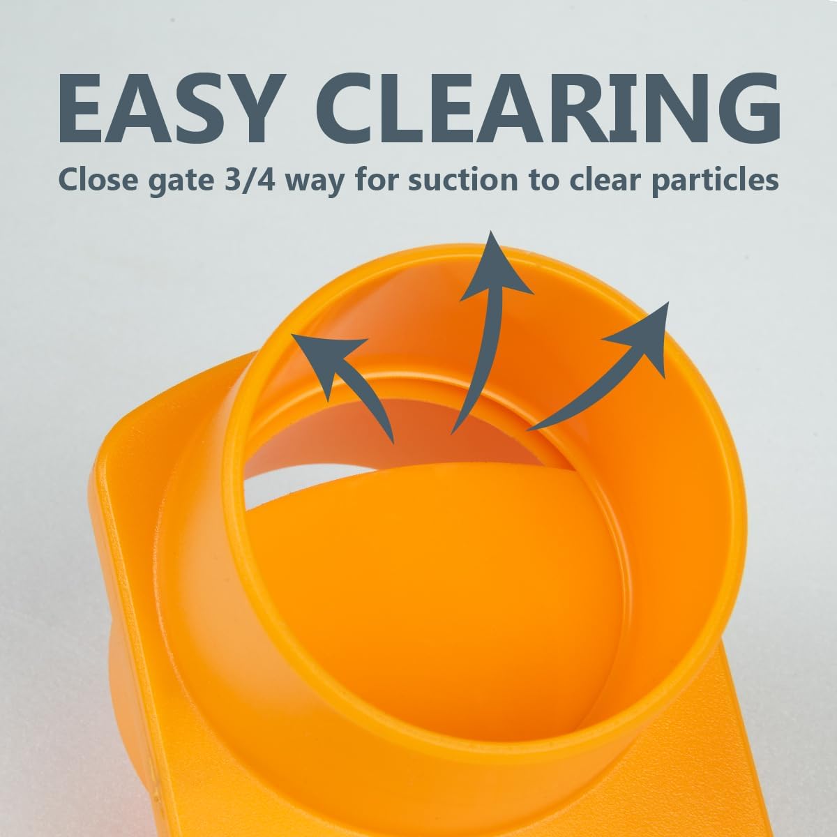 POWERTEC 2-1/2 Inch Dust Collection Fittings Kit with Connectors, Blast Gates and Stainless Steel Hose Clamps for 3 Machine Setup, Dust Collection System for Woodworking Dust Collection Hose (70315)