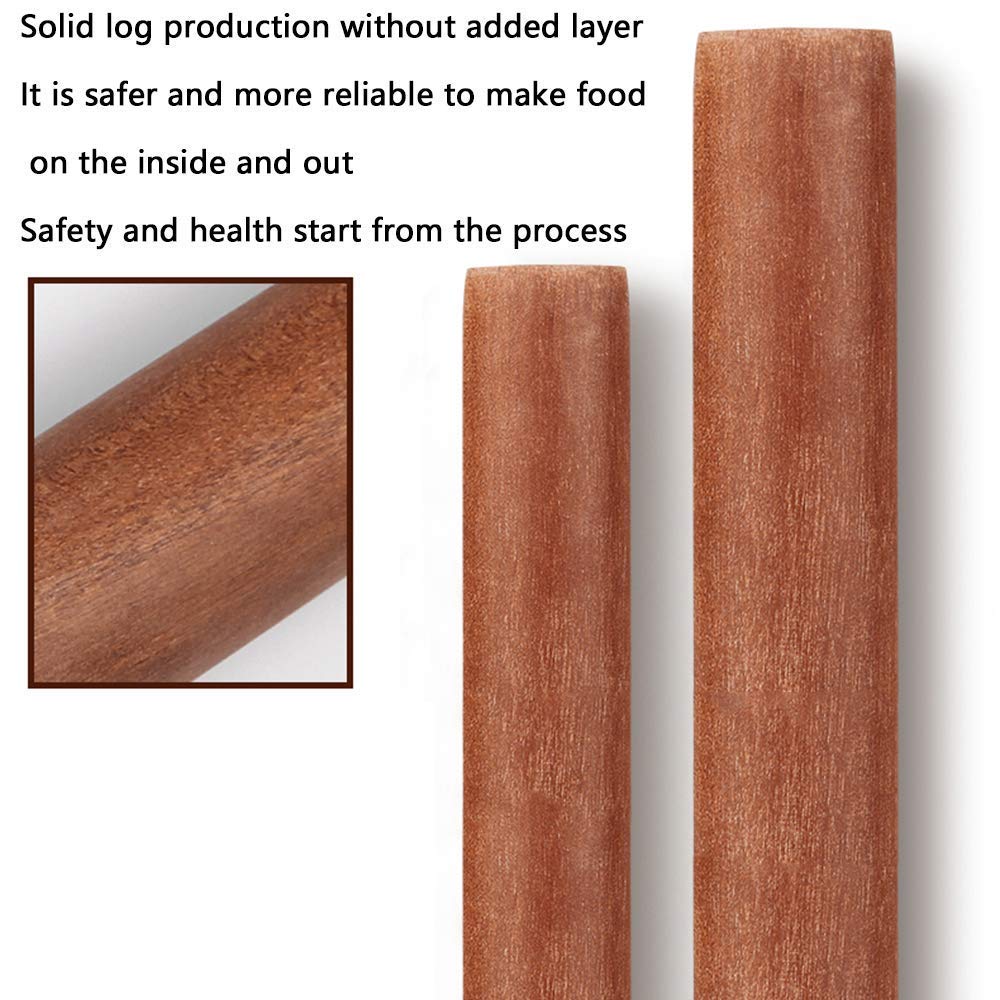 Nudelholz aus Buche, Nudelholz massiv, Vielseitiges Nudelholz for Backen und Kochen – Längen von 30–100 cm erhältlich(90cm)