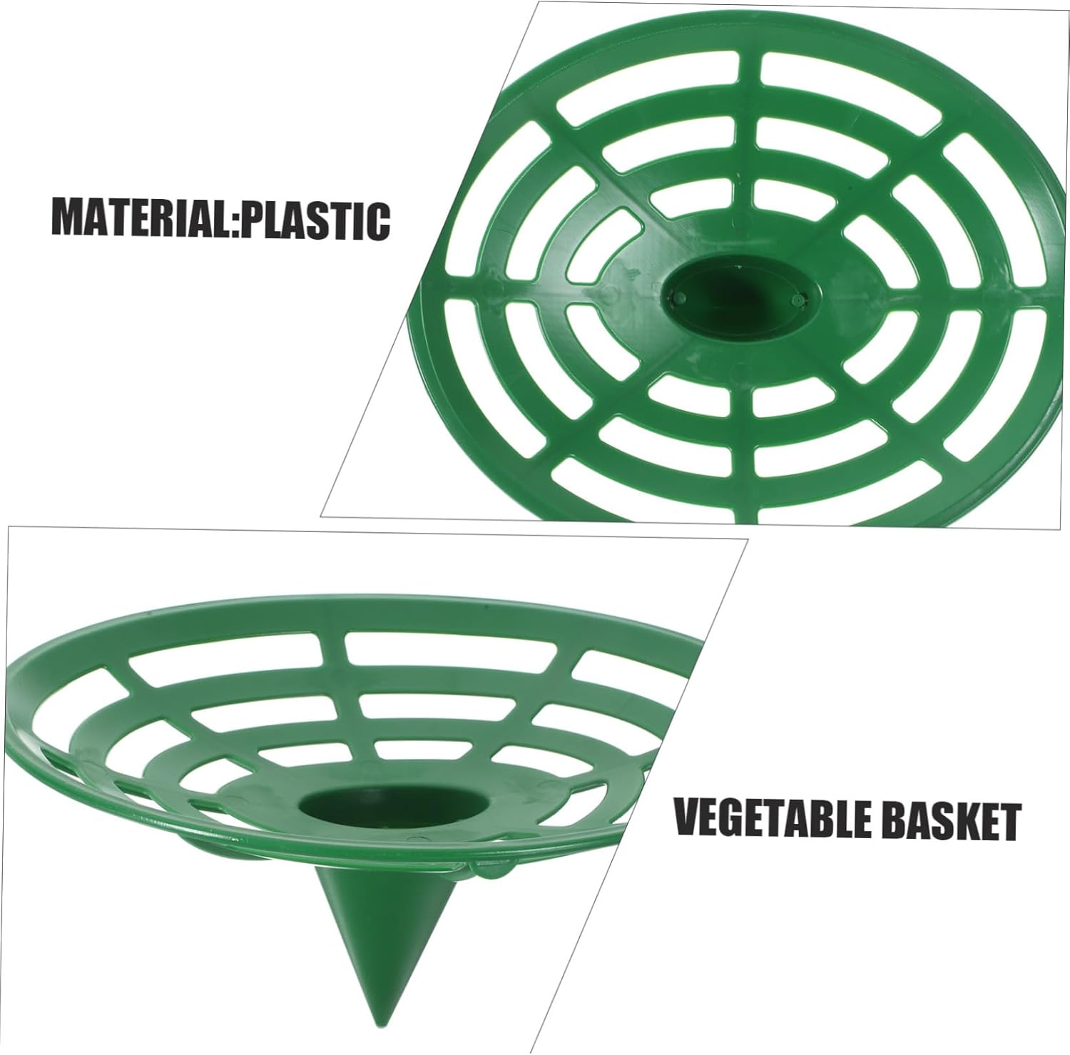 KESYOO 2sets Garden Fruits and Vegetables Strawberry Watermelon Ground Tray Support Frame Plant Rack Gardening Supply Practical Melon Holders Melon Supports Plastic Green 6pcs*2