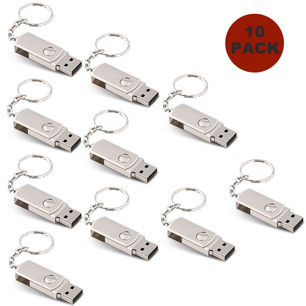 A Plus+ 10 Piezas Memoria USB 3.0 de 16GB Alta Velocidad USB 3.0 Flash Drive Llavero Adjunto