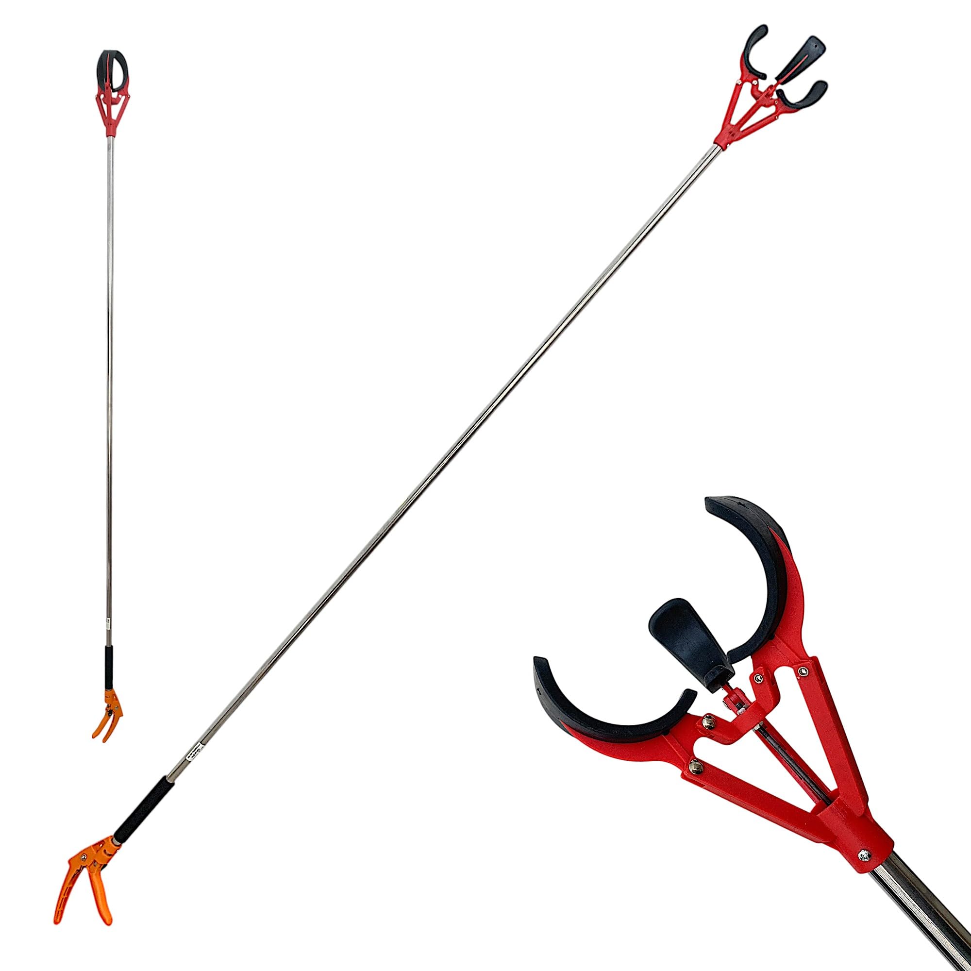 TANIASHOP Asta Pinza Raccogli Frutta da Giardino Raccoglitore Oggetti Rifiuti 'H 2MT' per Afferrare Oggetti Difficili da Raggiungere Leggero Raccoglitore Frutta da Albero per Arance, Limoni, Fichi