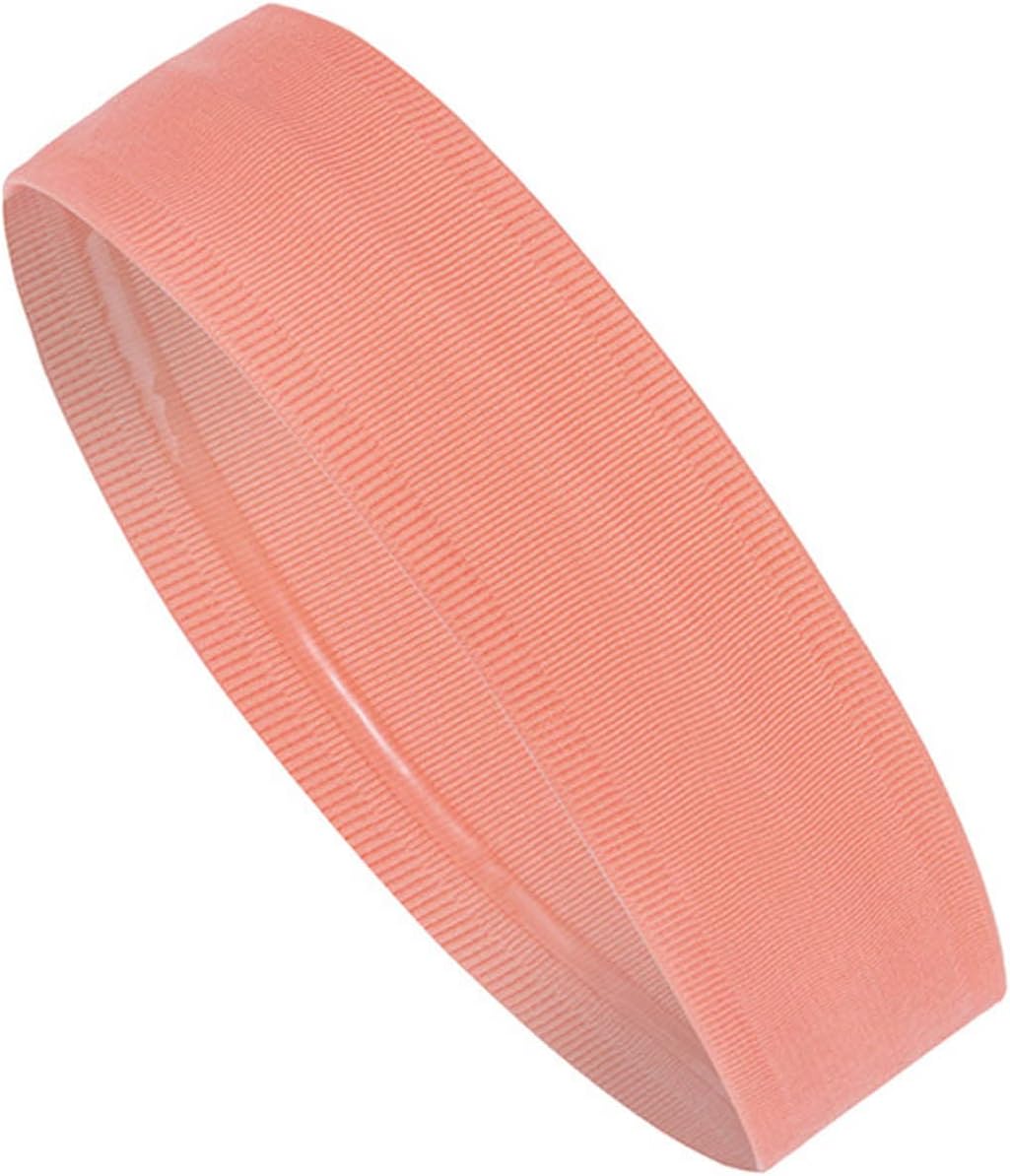 Sports Headband Prevent Slip Moisture Wicking Soft Elastic Men Women Sweatband for Fitness Yoga Running Sky Orange