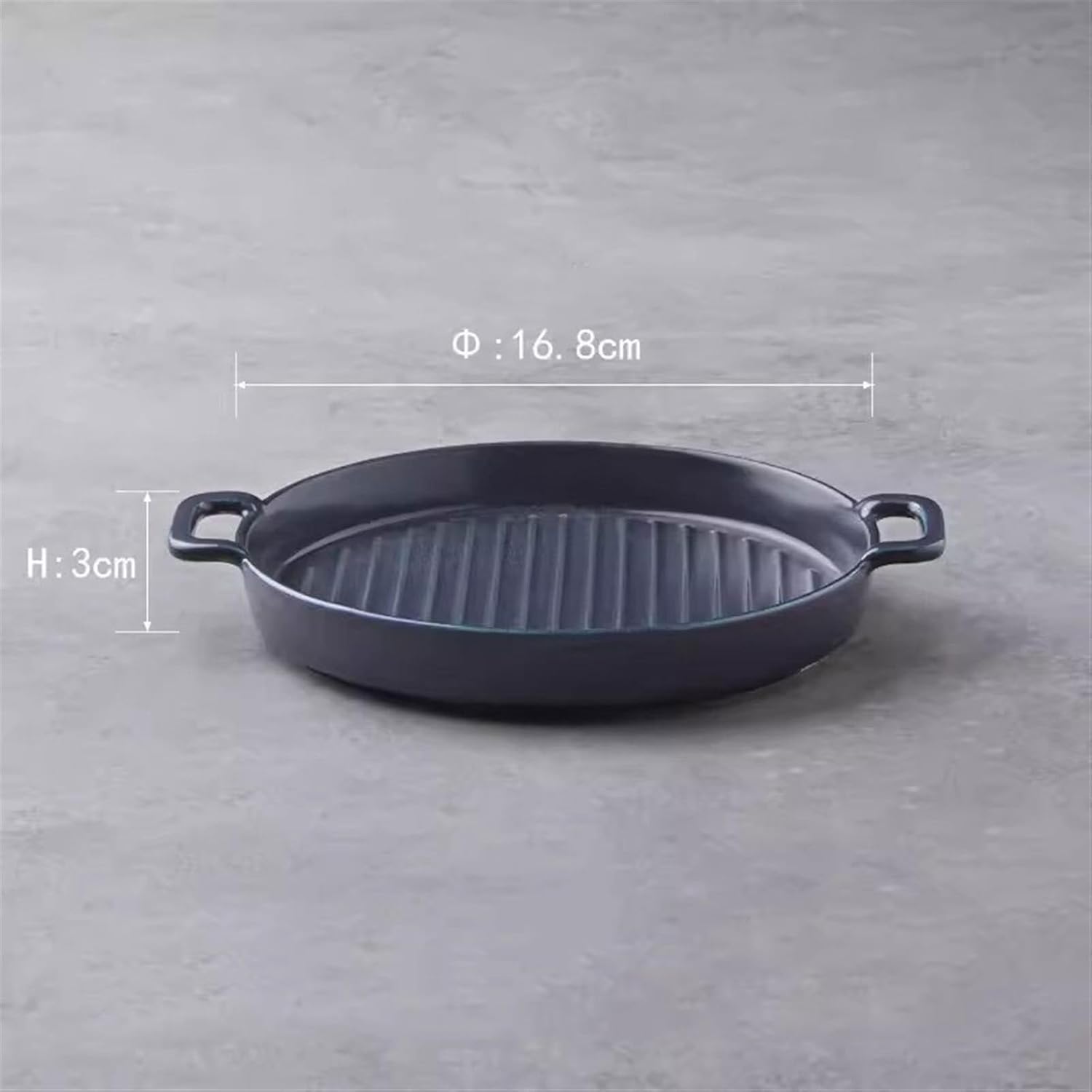 Lasagna Pans Round Baking Pan Double Ear Nonstick Baking Bowl Household Ceramic Oven Microwave Kitchen Bakeware Lasagne Dish,Brown
