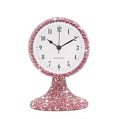 Luxury Rhinestone Small Alarm Desk Table Clock Morning Call Handmade Fashion Design for Bedroom
