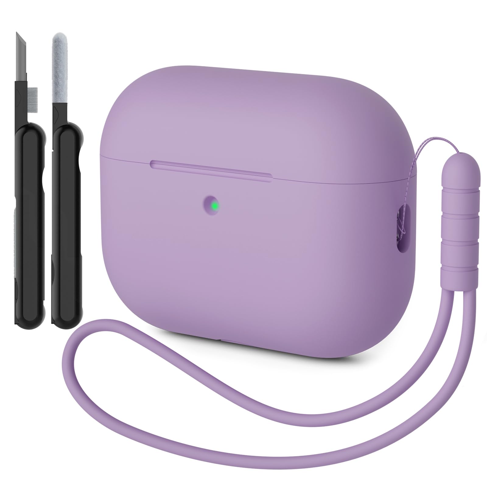 Funda para AirPods Pro 3 (2025) Case Cover, Anti-rasguños Fundas Protectora de Silicona Compatible con Airpods Pro 3.ª Generación con Kit de Limpieza e Lanyard de Silicona, Cloud Grey — view 40