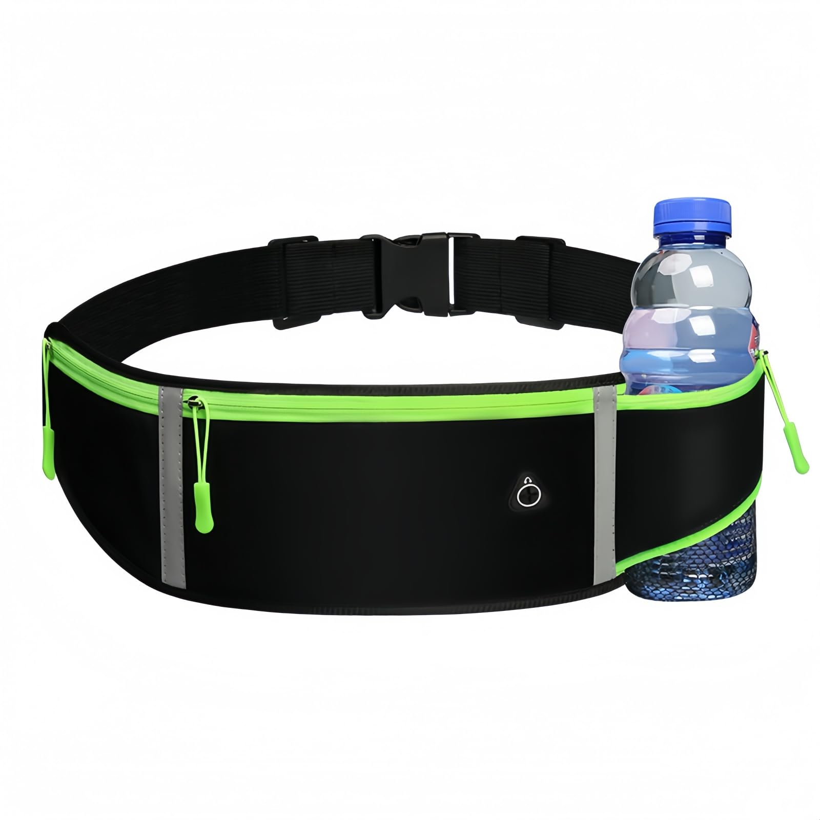 LVNEHAL Lightweight Running Belt, Running Waist Bag with Elastic Strap Adjustable Waterproof, for Phone Workout Fanny Pack for Men/Women,Running Belt with Water Bottle Holder