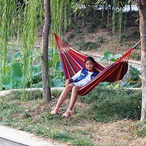 Yardwe Hammock Swing Bed Outdoor Hammock Multi-Functional Canvas Hammock For Camping Travel 260 X 80Cm (Red) #TOP1