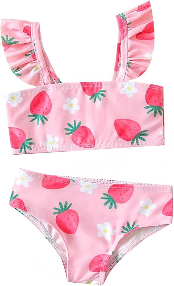 Amazon Co Jp 水着 女の子 女児水着 ベビー 赤ちゃん いちご柄 トップス ショーツ 2点セット レトロスタイル ガールズ水着 セパレート スクール水着 可愛い 安い 子供 女児 人気 子供服 幼児 小学生 夏 ビーチ 海水浴 水泳 水遊び 赤ちゃん 水着 服 ファッション小物
