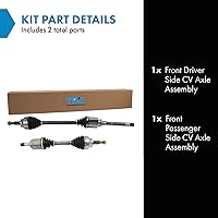 Vista 101 de TRQ Juego de conjunto de eje de transmisión CV delantero para conductor y pasajero, 2 piezas, compatible con Ford Explorer 4WD 95-01, Explorer AWD