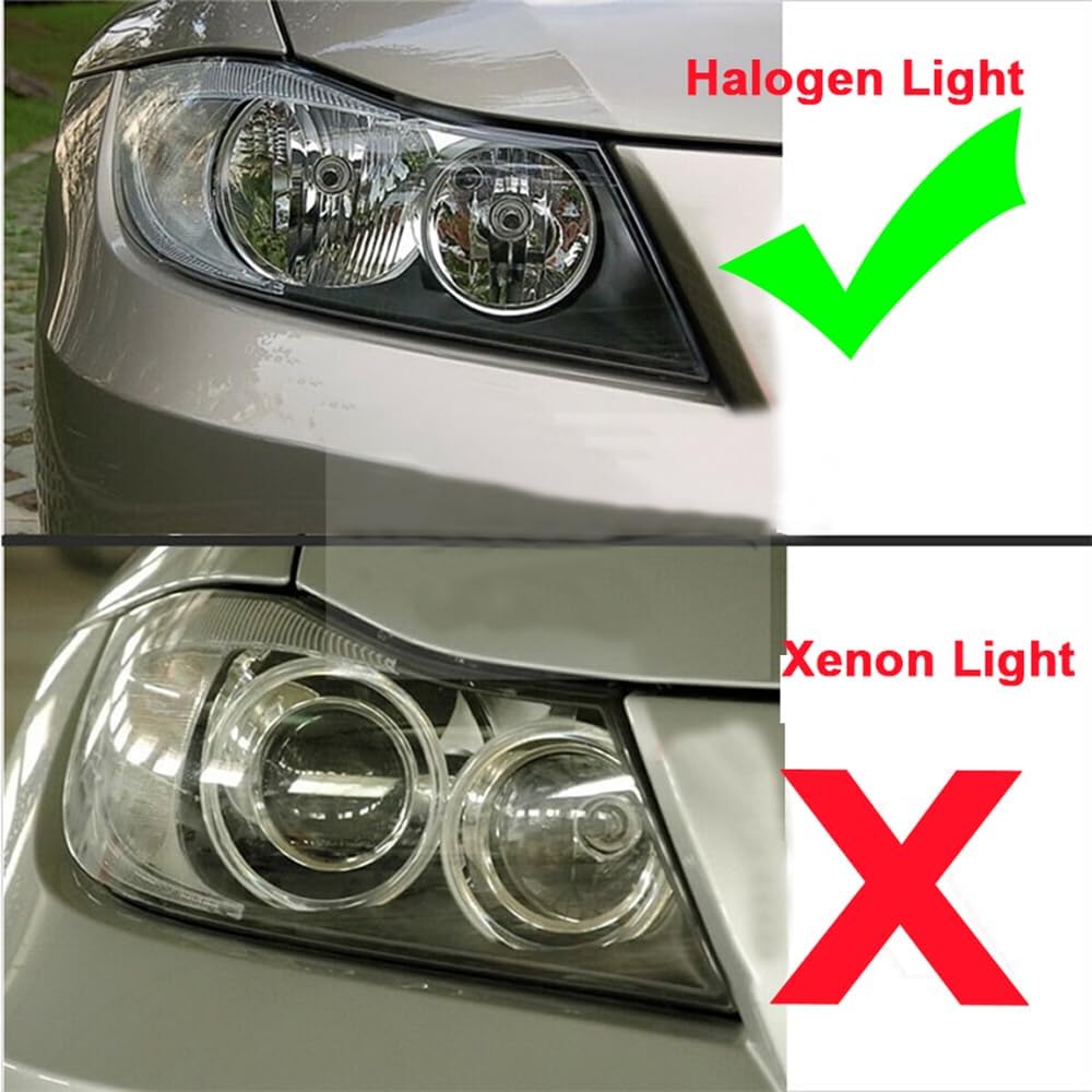 Halogen Car Headlight Cover Headlamp Lens Shell Cover Replacement for BMW E90 E91 3 Series 318 320 325 328 335(2005-2008 Pre-Facelift only),Driver(Left) Side