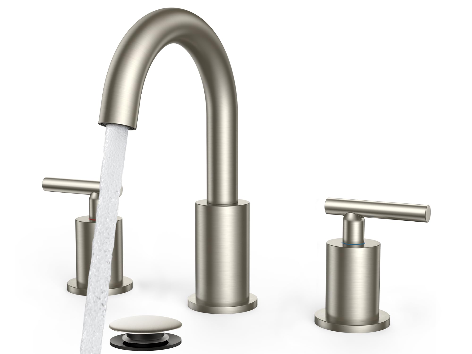 FORIOUS Brushed Nickel Bathroom Faucet