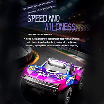 X Flash 1/10 Scale Large High-Speed Short Course Truck Off-Road RC Car, 2.4G 4WD 85KM/H RC Drift Car with Oil-Filled Shocks, Waterproof ESC & PVC Body, All-Terrain Rock Crawler for Adults