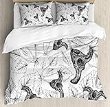 BEDRUCKT- Mit Moderne Digitaltechnik. Bettbezug und Kissenbezüge sind nur auf VORDERSEITE Gedruckt.