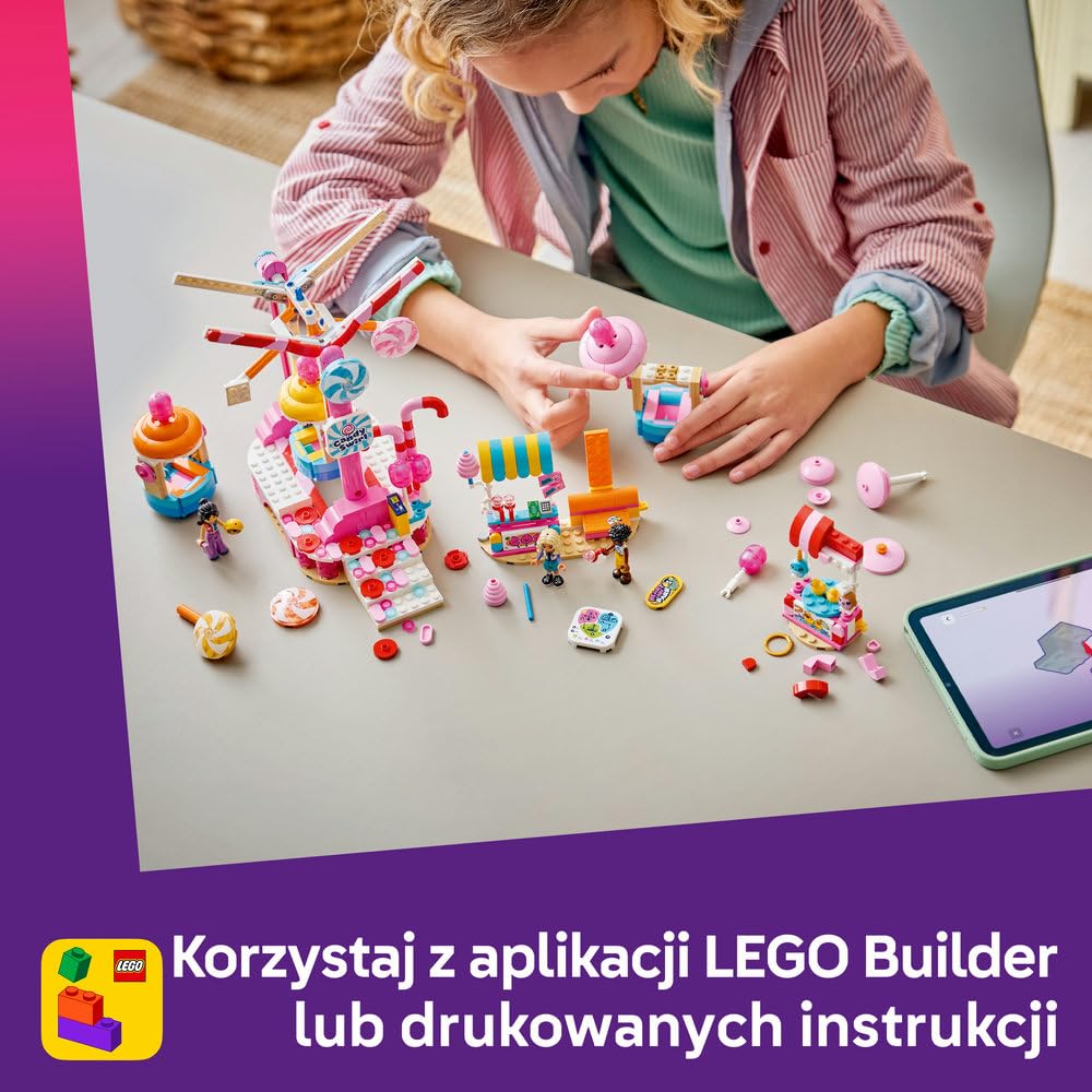 LEGO Friends Cukierkowo-babeczkowy diabelski młyn 42700 | Diabelski młyn, zestaw z parkiem rozrywki, prezent dla dziewczynki i chłopca 7+, 602 elementy