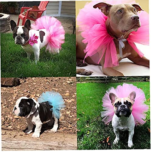 Onsinic 1pc Hundekleid Rosa Sommer Hund Tutu Nette Prinzessin Haustier-Katze-Kleid Tulle Weiches Kleid Für Kleintiere M