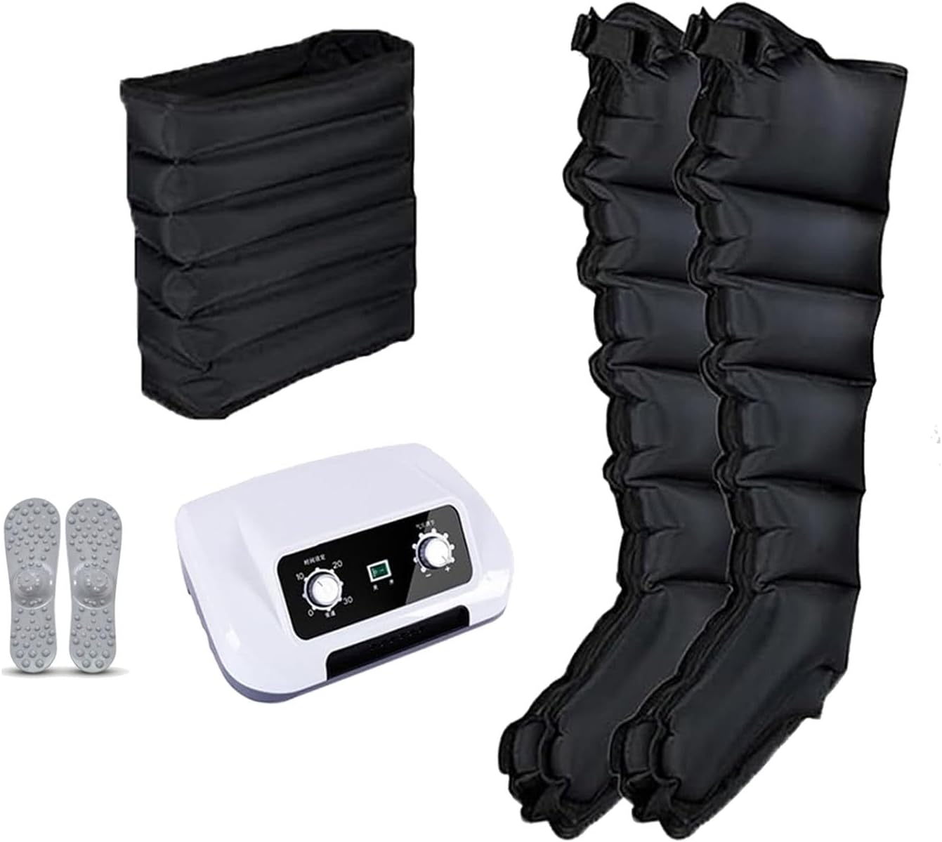 6 Cavity Lymphatic Drainage Air Compression Leg Massager, Electric Circulation Improve Pain Full Body Waist Leg Arm Relax Instrument, Pneumatic Leg Wrap Pressure Massager Machine