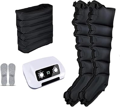 6 Cavity Lymphatic Drainage Air Compression Leg Massager, Electric Circulation Improve Pain Full Body Waist Leg Arm Relax Instrument, Pneumatic Leg Wrap Pressure Massager Machine